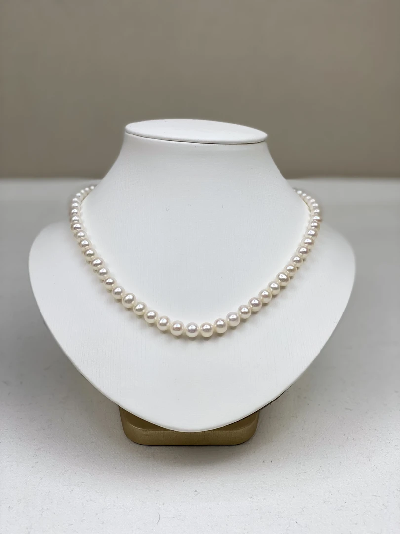 7-8极光淡水无核珍珠项链白色珠宝