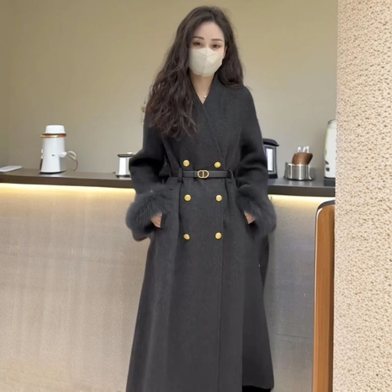 2024新款显瘦气质时尚时尚中长款秋冬韩版毛呢网红百搭女装大衣