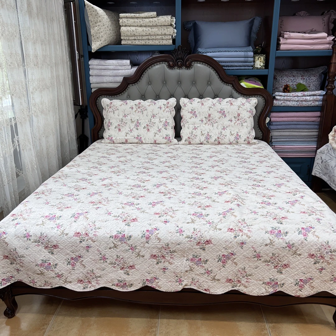 福利款<外贸韩国kr原单>60支棉床盖多用三件套尺寸：2.1*2.4米