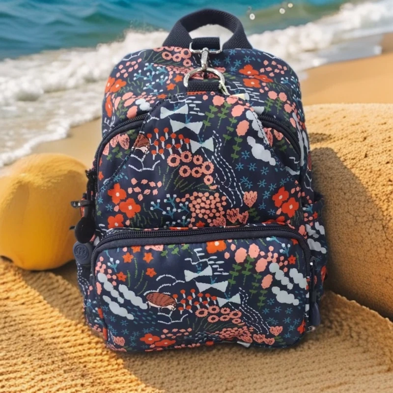 直播专用C71-110手提包多隔层时尚潮流百搭印花双肩背休闲包