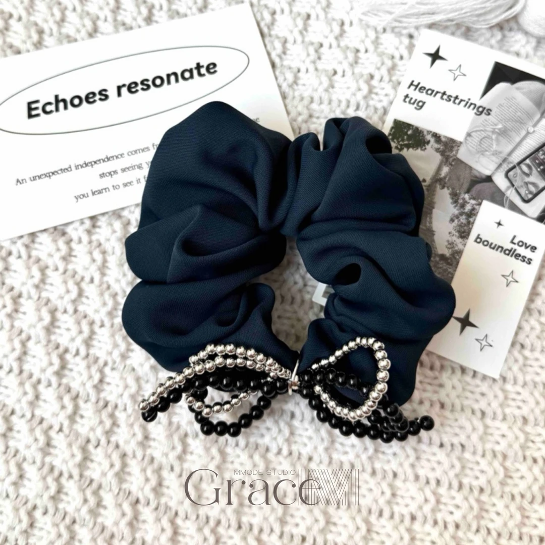 「冰岛恋人」韩国2024秋冬上新秋冬新款发绳发圈肠圈丸子头