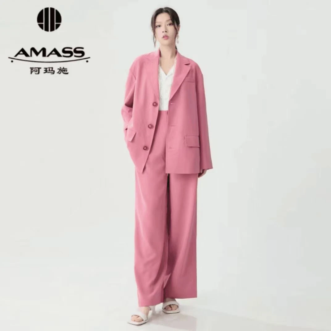 AMASS/阿玛施 新款时尚通勤质感双口袋百搭休闲西装外套5400914