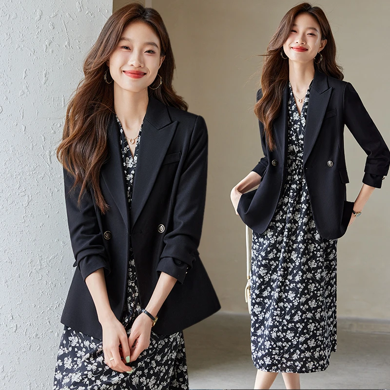 高级感高端小西装女新款轻奢洋气外套女休闲秋冬胖mm女士高级感