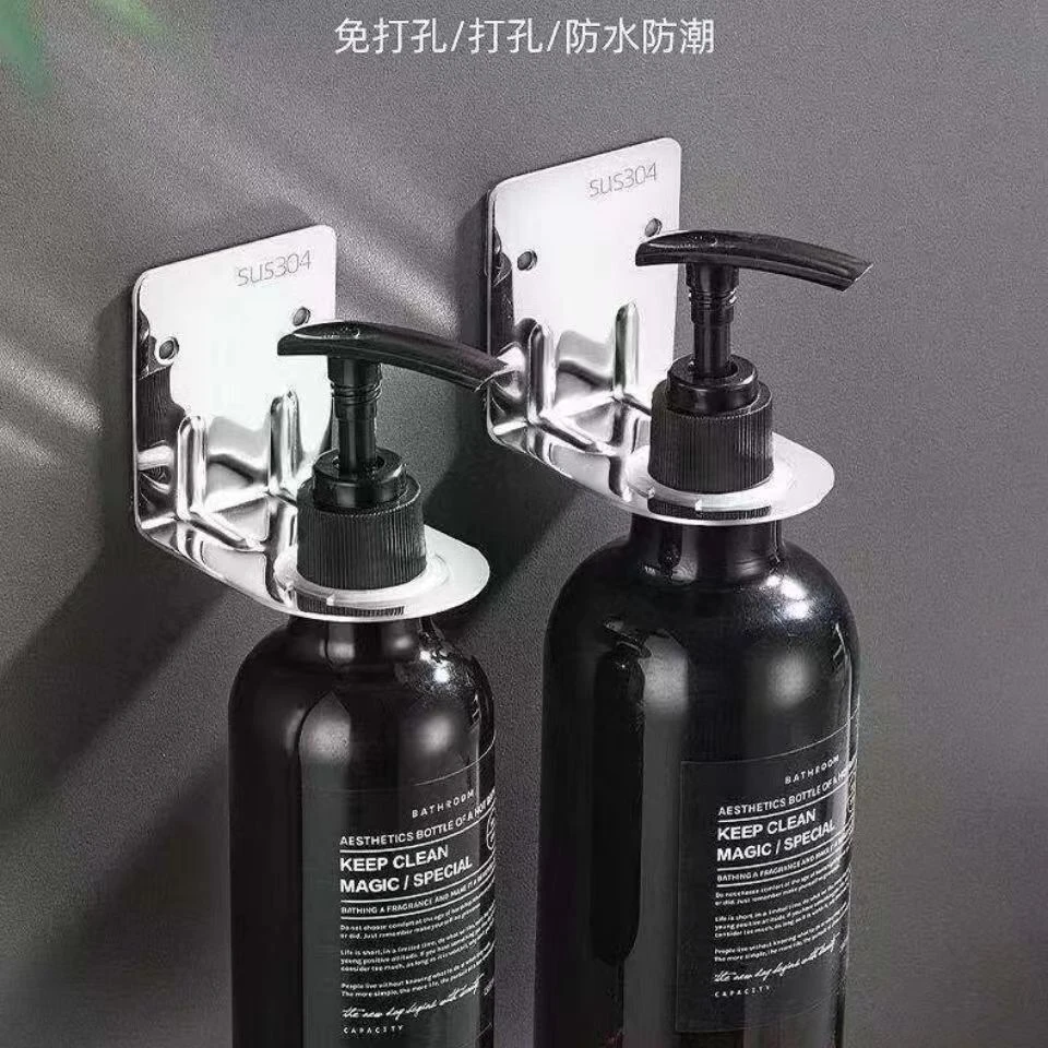 免打孔卫生间沐浴露挂架浴室洗手液壁挂式防水防潮置物收纳架强力