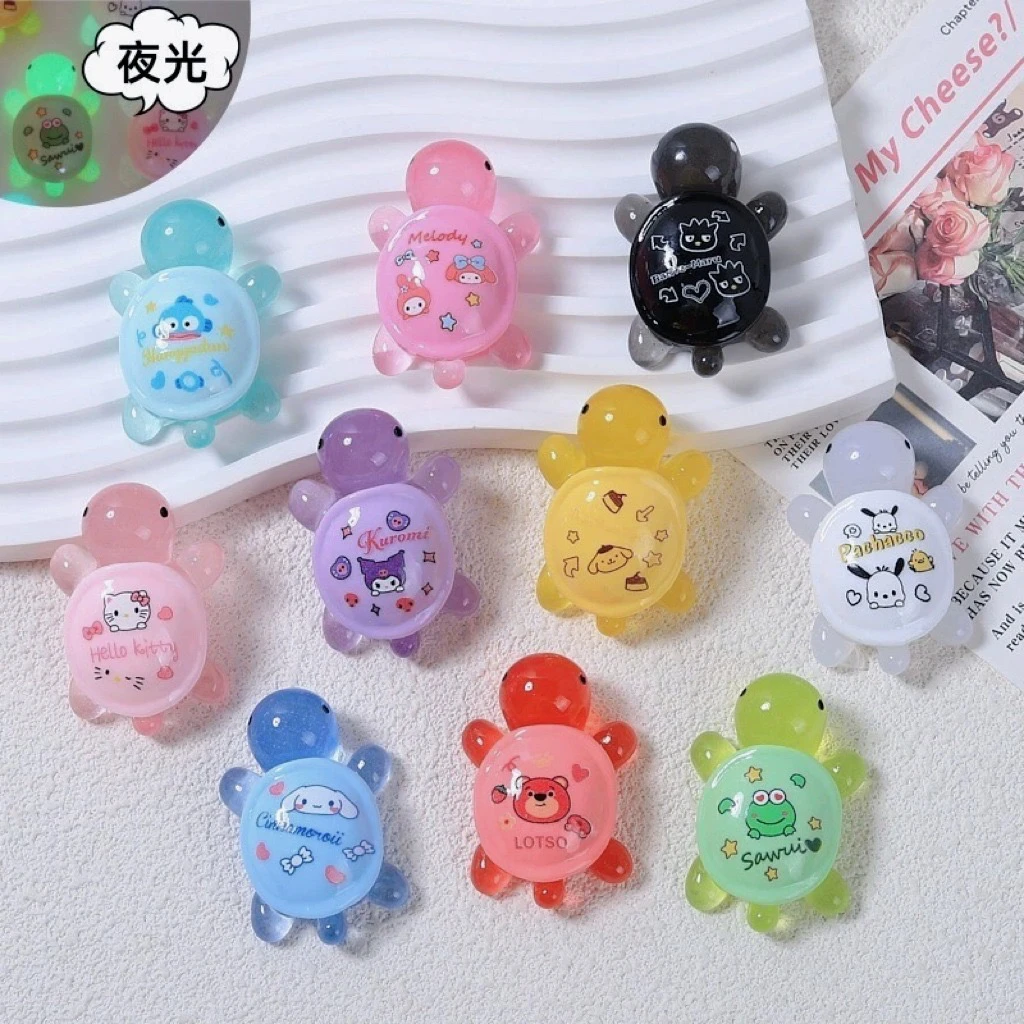 （双许愿+九宫格）新品三丽欧乌龟树脂夜光手工Diy摆件装饰品