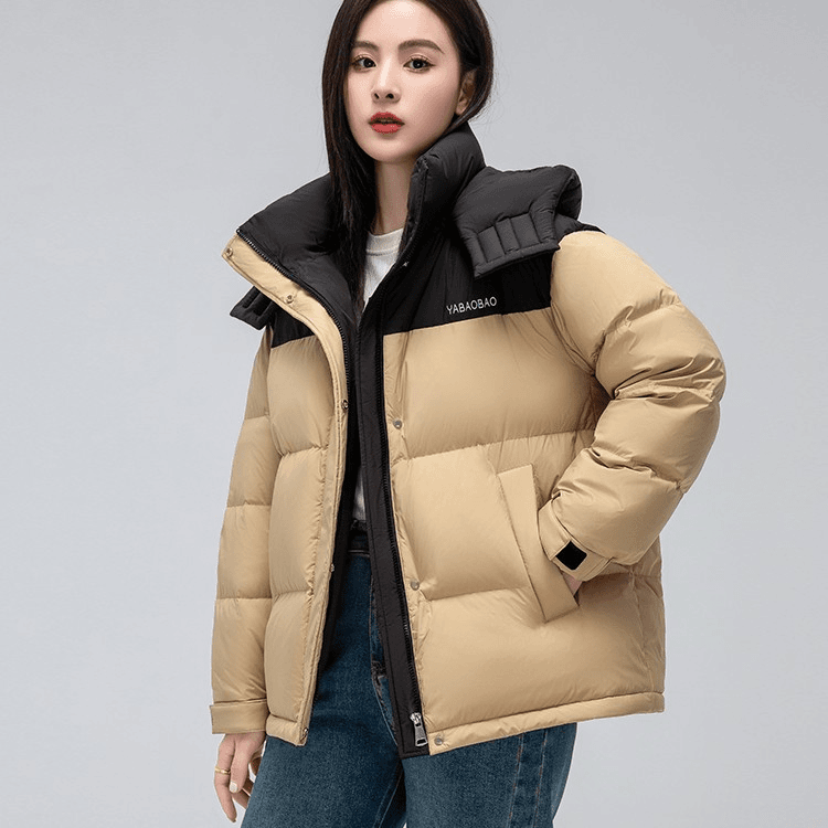 【商城】鸭宝宝过冬情侣同款鹅绒服女出行连帽百搭外套YA3019Y020D2