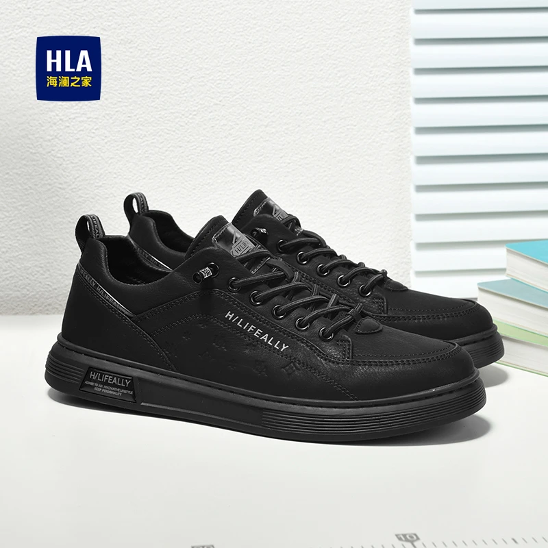 HLA/海澜之家男鞋新品秋冬轻便防滑时尚休闲鞋男士百搭工装鞋低帮