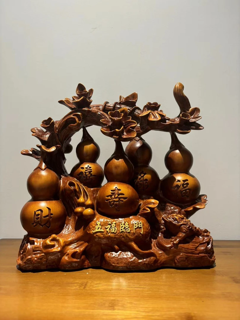 五福临门葫芦摆件（长约20高约25）