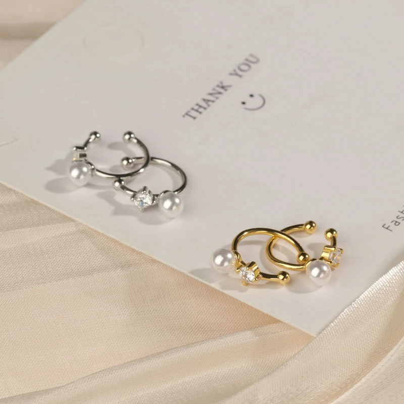 百搭气质珠珠耳夹新时尚简约无耳洞女