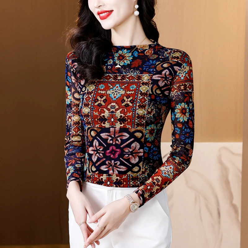 【粉丝专享】（不定位花）T恤印花气质上衣女时尚内搭打底衫洋气小衫