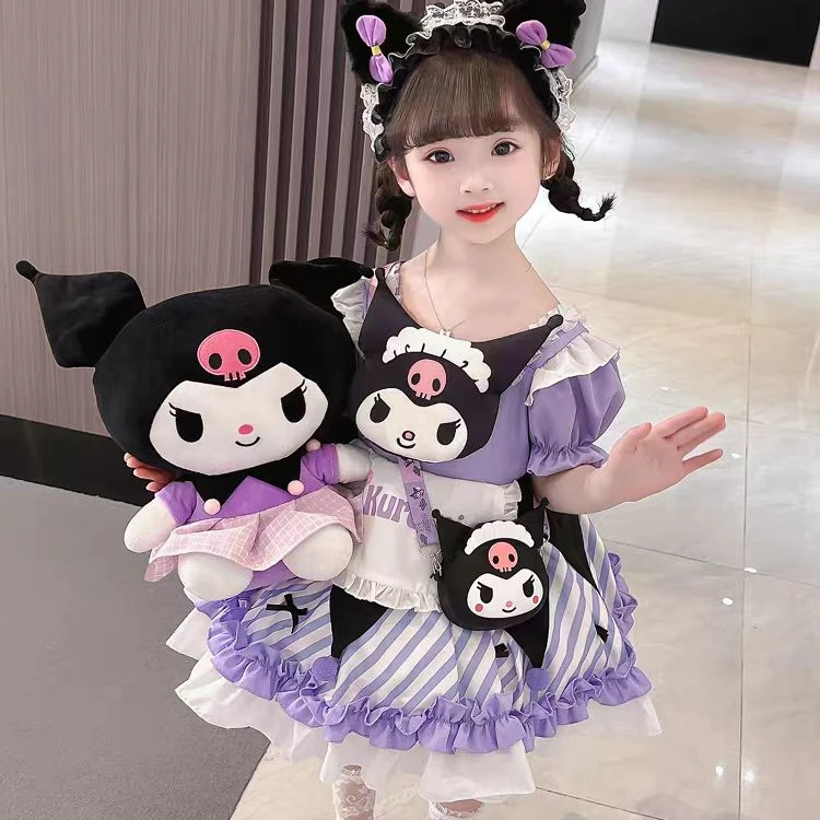 洛丽塔女童公主裙2024夏季新款库洛米连衣裙女宝宝短袖洋气蓬蓬裙