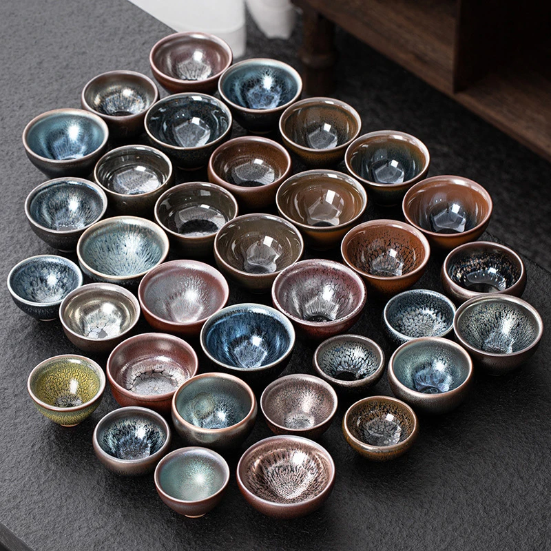 【粉丝专享】单个窑变建盏陶瓷家用茶盏大容量茶杯品茗杯单杯茶碗