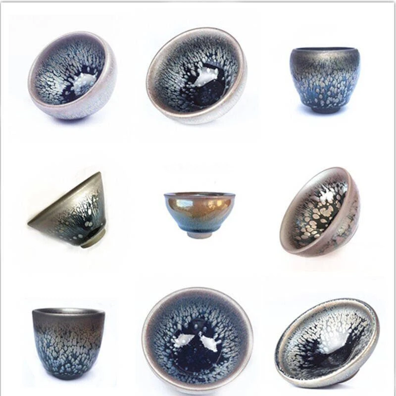 建盏茶杯油滴兔豪束口敛口铁胎主人杯品茗杯茶盏单杯盏杯金油滴