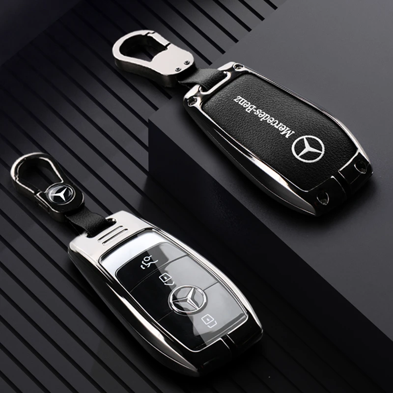 奔驰E300L车钥匙套男士E260L高档E200L车23新款E级壳glc300l扣包