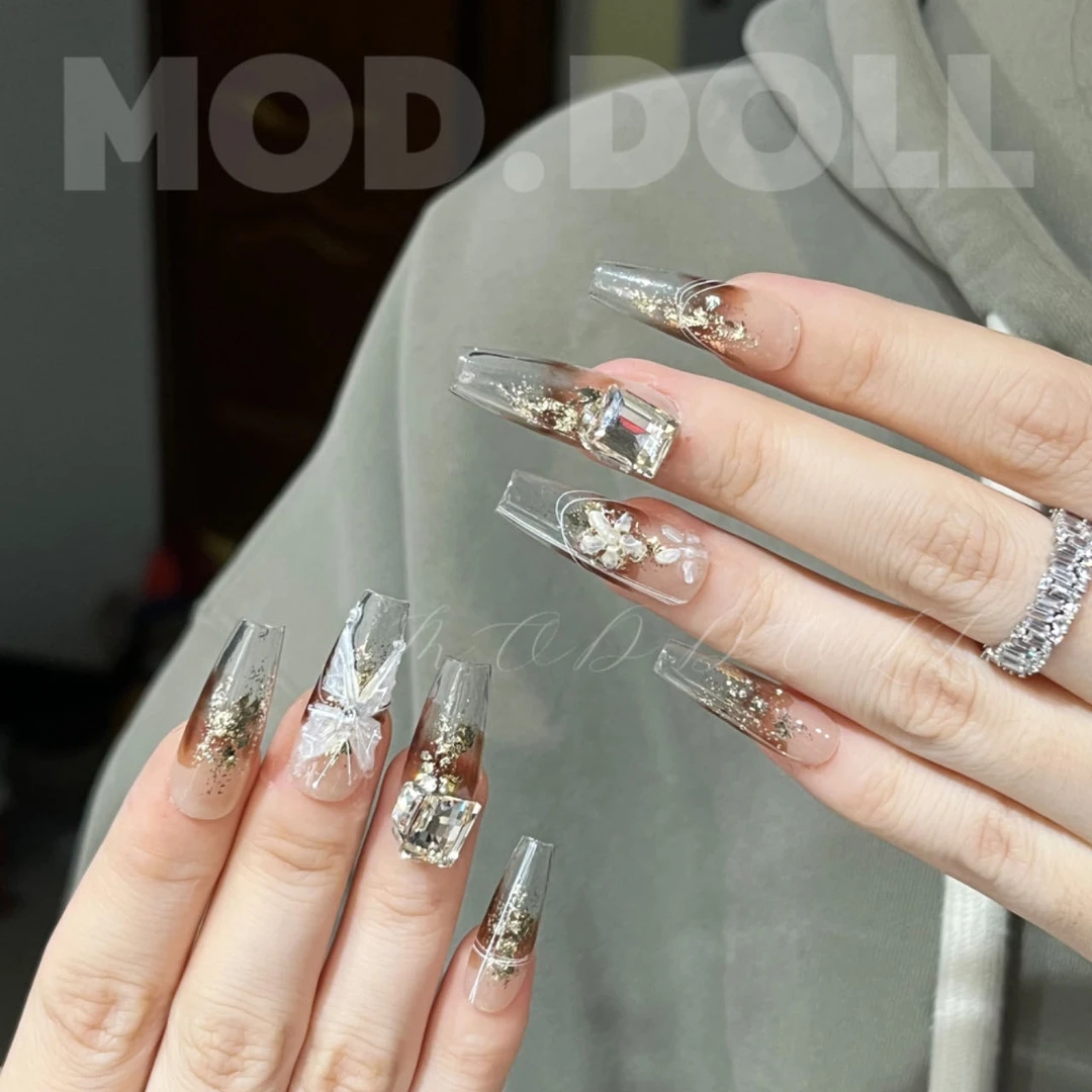 【美拉德蝴蝶】手捏蝴蝶花花纯手工穿戴甲