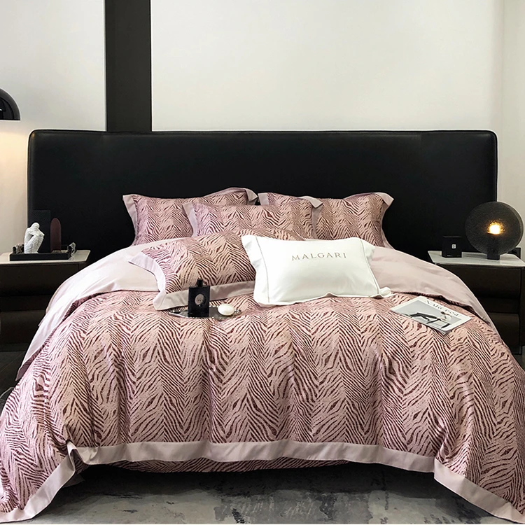 赫拉 金太阳天丝棉磨毛面料设计师高奢数码印花高档秋冬四件套