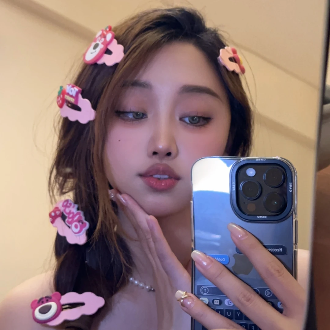 合金亚克力发饰 5个/组可爱卡通大号BB夹少女小熊发卡刘海碎发夹