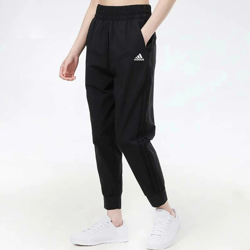阿迪达斯裤子女夏新款运动休闲裤时尚轻薄耐磨束脚卫裤长裤FM9252