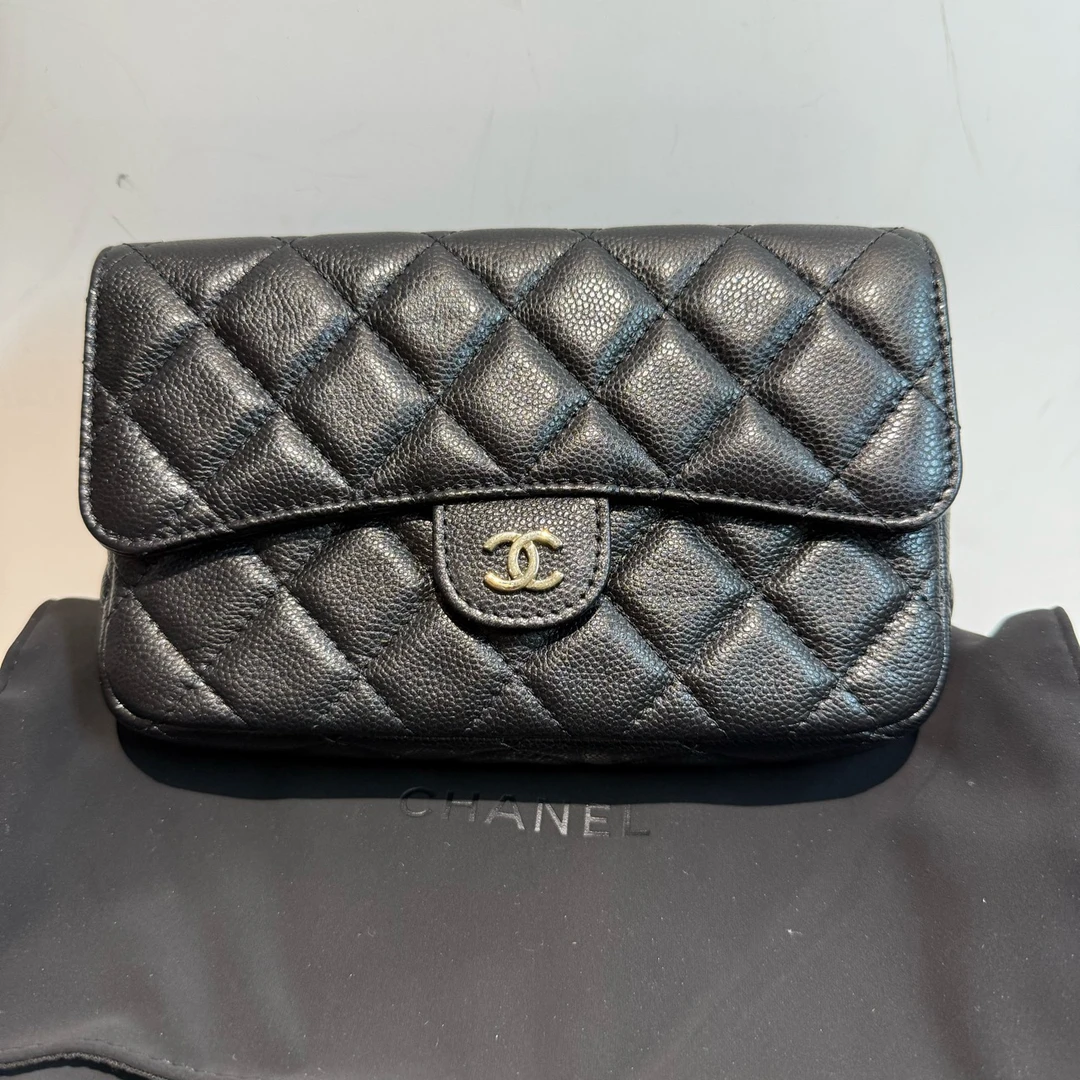 95新 Chanel/香奈儿 10514078/KIKIFIFI/黑金woc包
