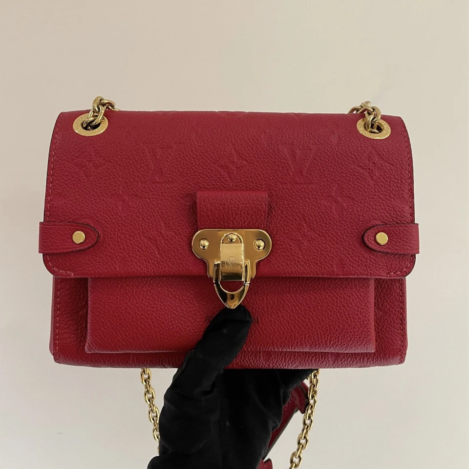 95新 LouisVuitton/路易威登 3702541/KIKIFIFI/红色Vavin BB包