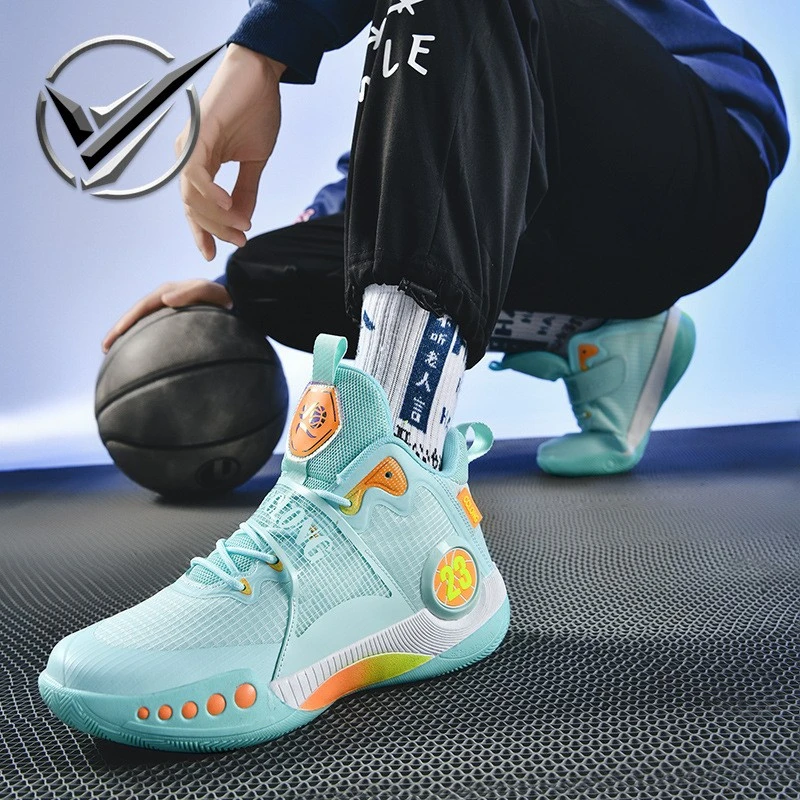 笑相迎篮球男夏季网面春季新款青少年学生球鞋实战战靴运动鞋球鞋