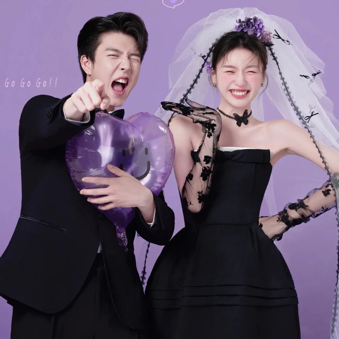 个性氛围感鬼马少女黑色边头纱摄影跟妆造型道具主题头饰单层硬纱