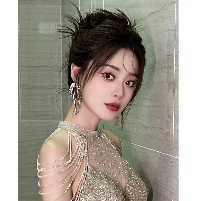新款精致耳环新娘蝴流苏蝶轻奢小众设计流苏耳饰高级婚纱礼服配件