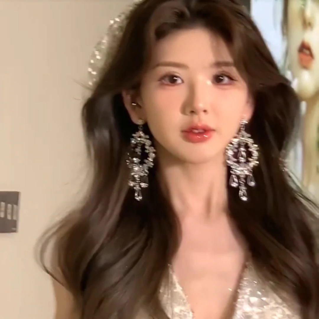 高级气质耳饰高级感流苏夸张设计结婚婚纱礼服配件新娘头饰