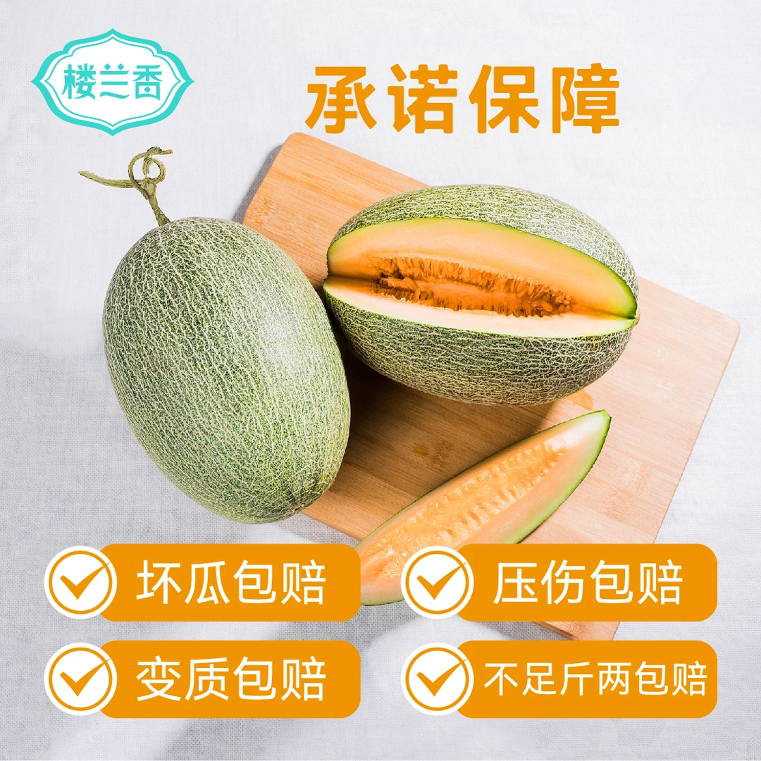 【全国快递包邮】楼兰香蜜瓜 高品质发货 坏果包赔脆甜多汁现拍现发