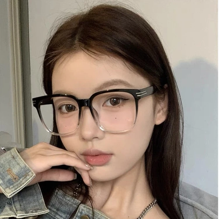 兢克网红透茶大框防蓝光平光镜男女同款可配度数TR90眼镜架30160