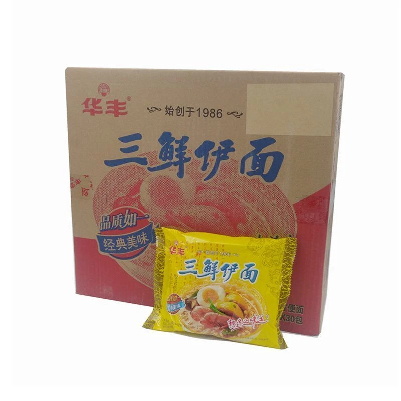 80后老式怀旧零食干吃面华丰三鲜伊面早餐方便面原味泡面袋装煮面