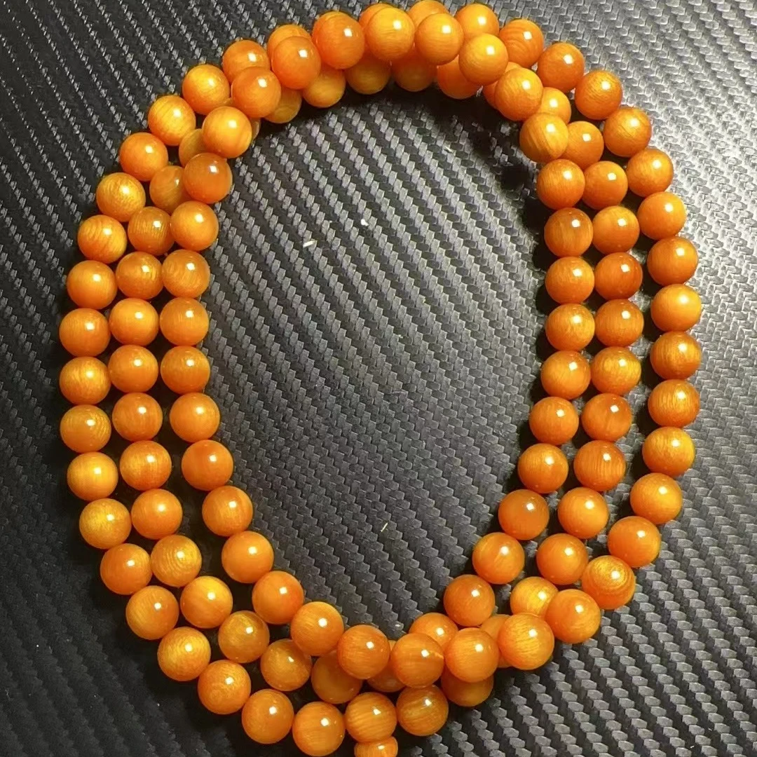 非金属木质手链 0.8尺寸黄油项链免盘，纹理各异，介意勿拍