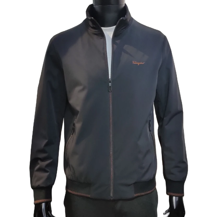 品质男装新款加厚时尚商务休闲立领拉链茄克23677