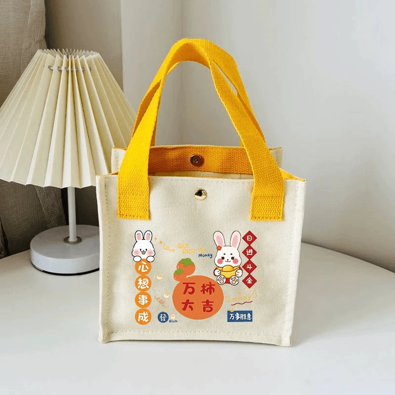 帆布包包女饭盒手提袋女士便当袋休闲拎包上班手提包饭盒袋便当包