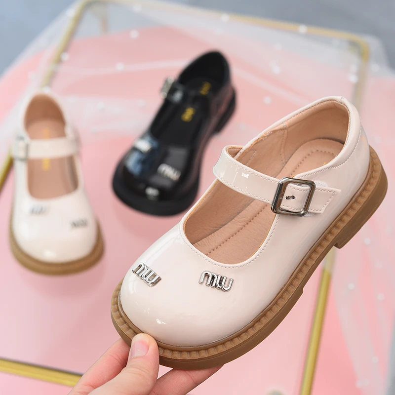 女童皮鞋2025秋季新款单鞋真皮儿童鞋公主鞋洋气软底防滑女孩童鞋