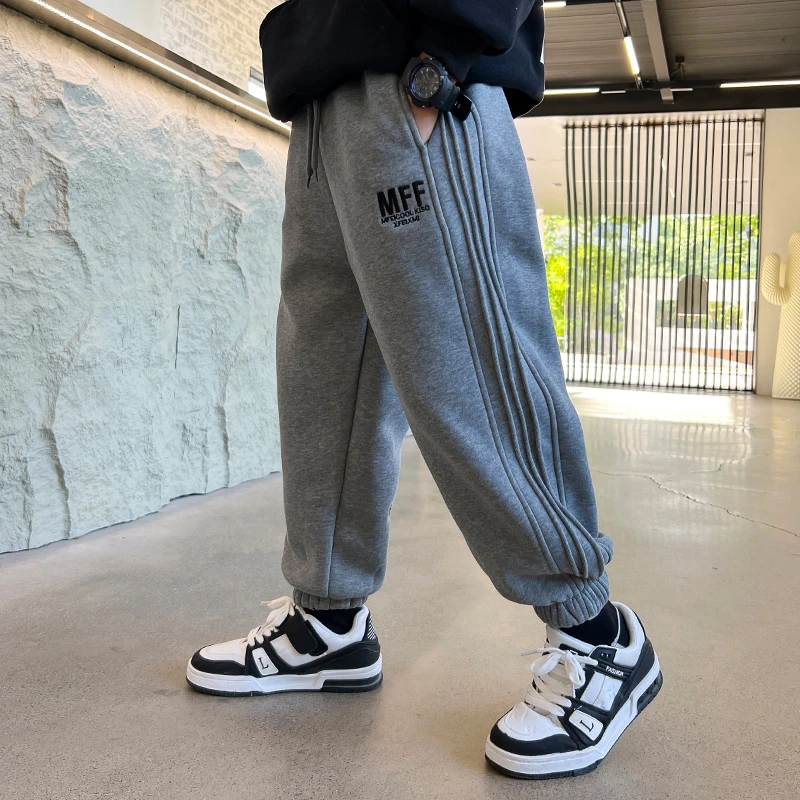 男童裤子春秋款运动裤休闲针织洋气中大童宽松儿童卫裤炸街KZ3208