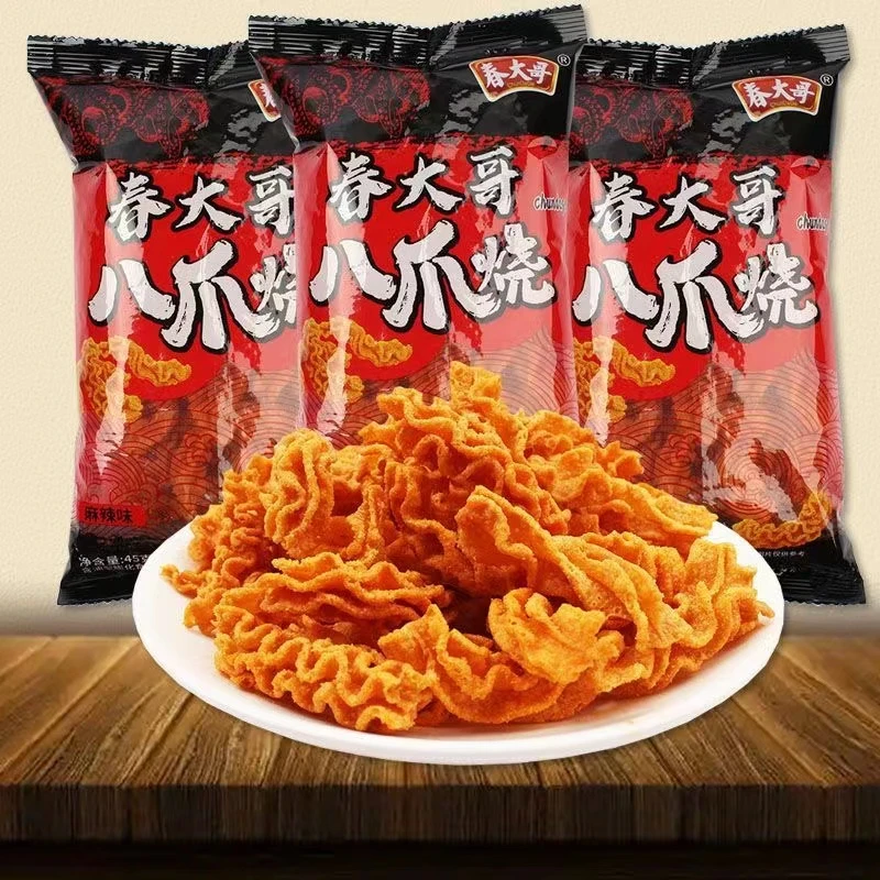 麻辣八爪烧酥脆网红小吃零食儿时怀旧休闲食品香脆怀旧美味小零食