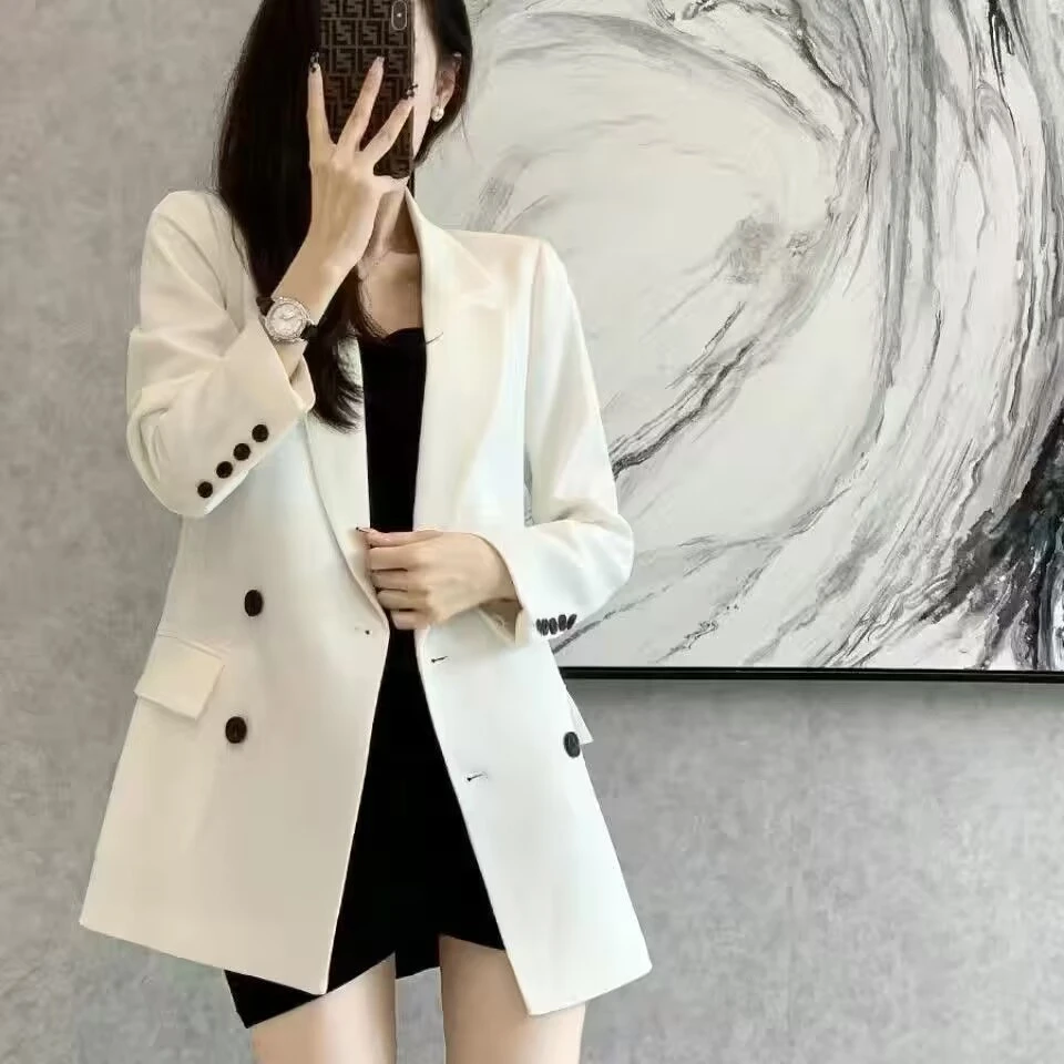 正装英伦风感小西装外套女白色2023早春新款网红休闲西服包邮