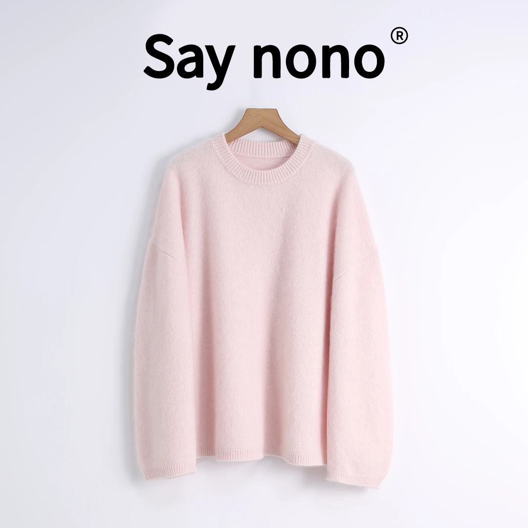 1懒猫nono│Saynono 霓裳羽衣＿韩系减龄圆领套头针织 /T24359