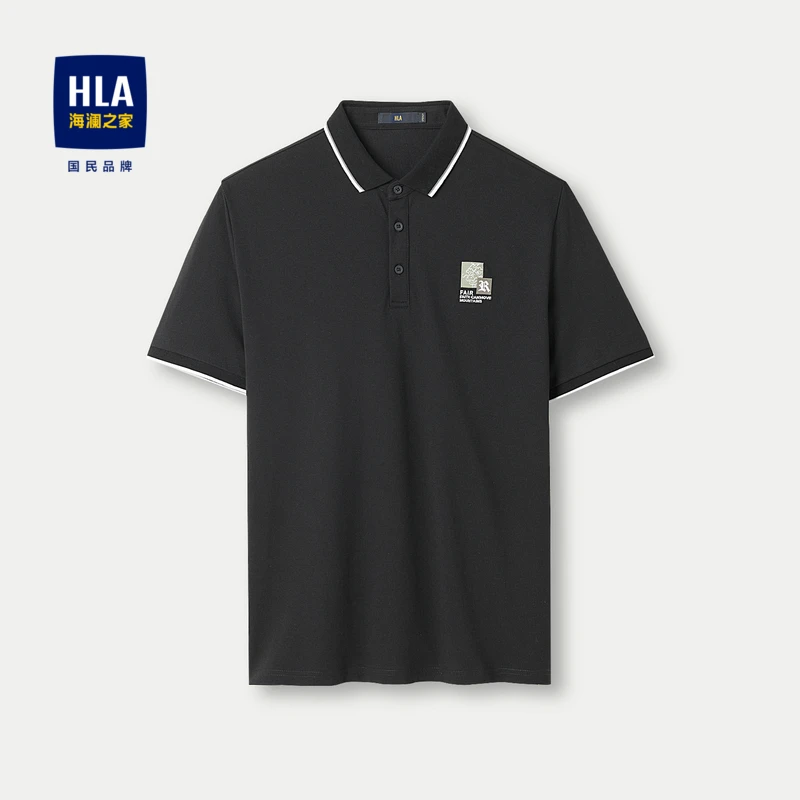 HLA/海澜之家龙腾九州IP系列吸湿排汗凉感防晒POLO衫男