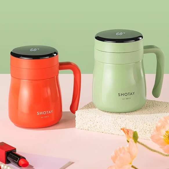尚泰正品女小型保温杯不锈钢带手柄办公杯茶水分离泡茶咖啡杯子