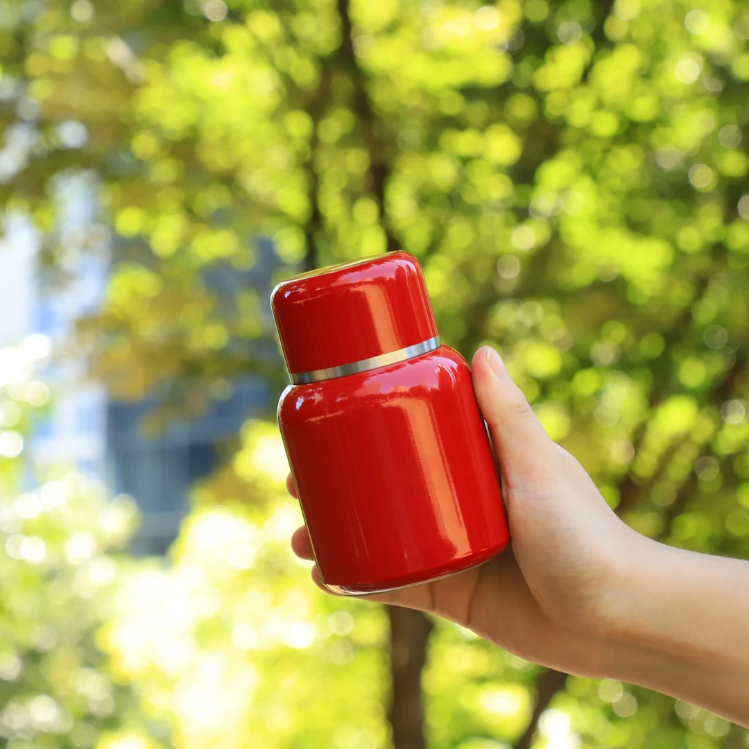 简约不锈钢闷茶杯保温杯便携式纯色高级水杯可爱迷你随行口袋杯