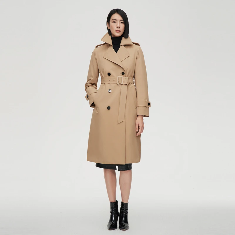 波司登鹅绒中长款气质洋气英伦风风衣高端显瘦羽绒服B10144282