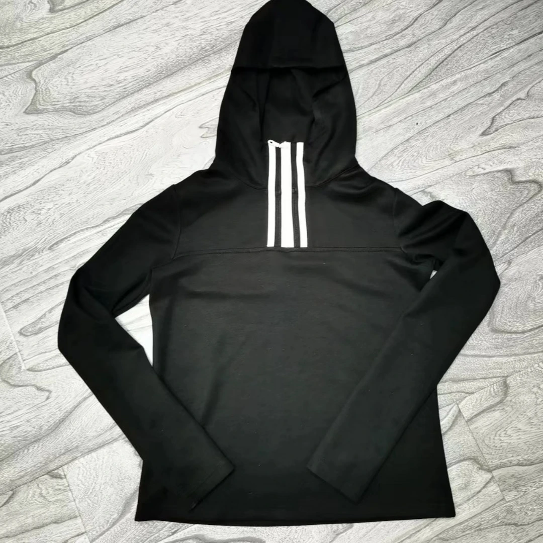 大漂亮家的女款休闲黑色连帽卫衣