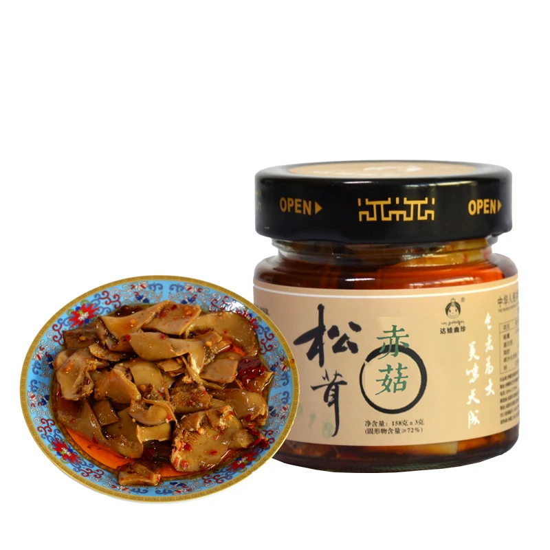 达娃曲珍赤菇松茸开胃菜松茸烧椒酱松茸脆笋酱