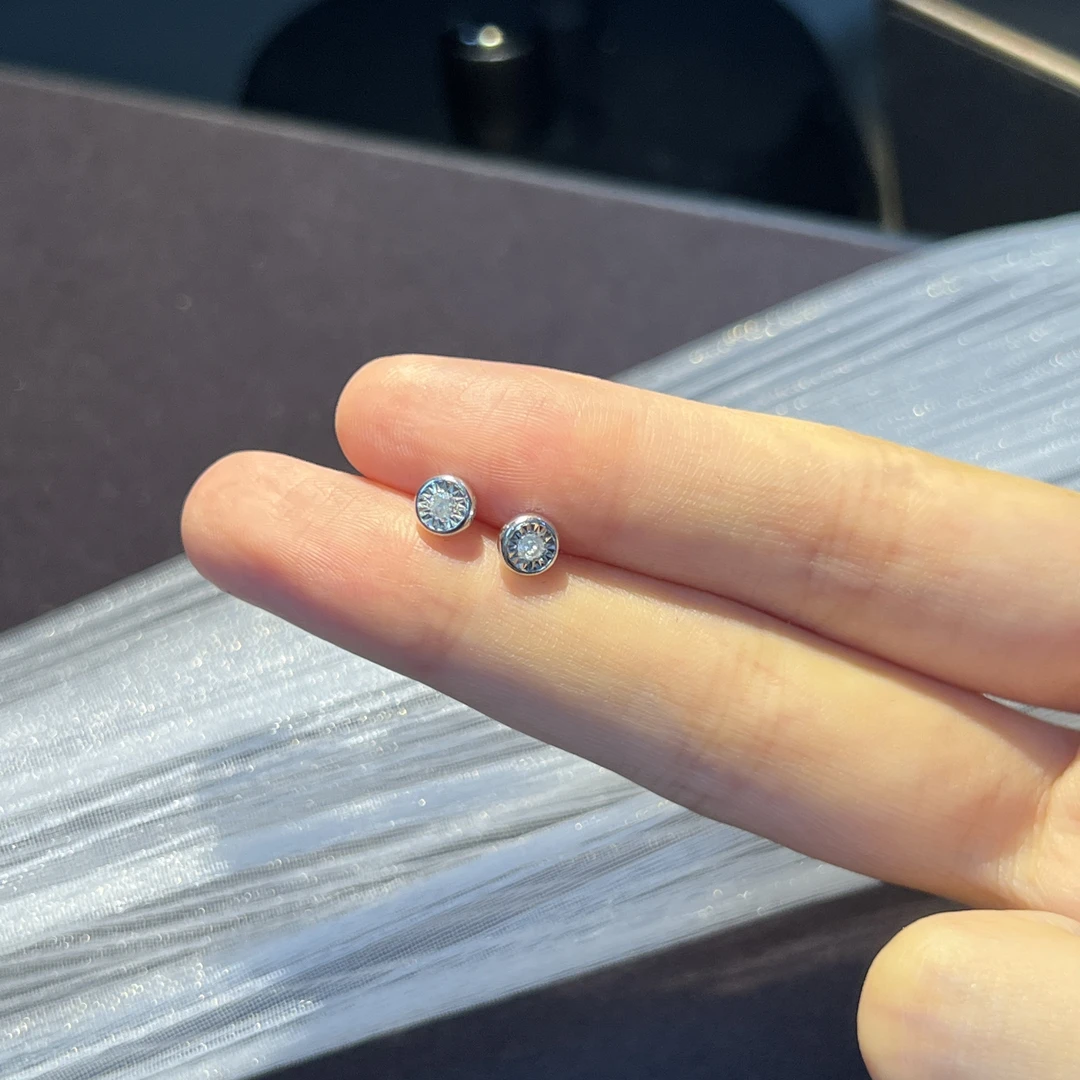 【千盟珠宝】18k金 10分白泡泡耳钉