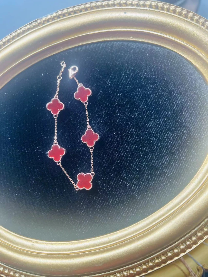 【千盟珠宝】18k K玫五花手链