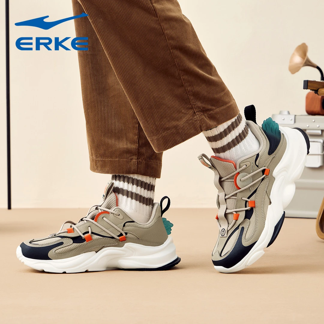 鸿星尔克弜弹休闲情侣老爹鞋-11121303351-qw-hy