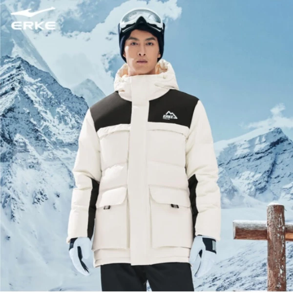 鸿星尔克休闲运动保暖羽绒服-51223401044-qw-sw