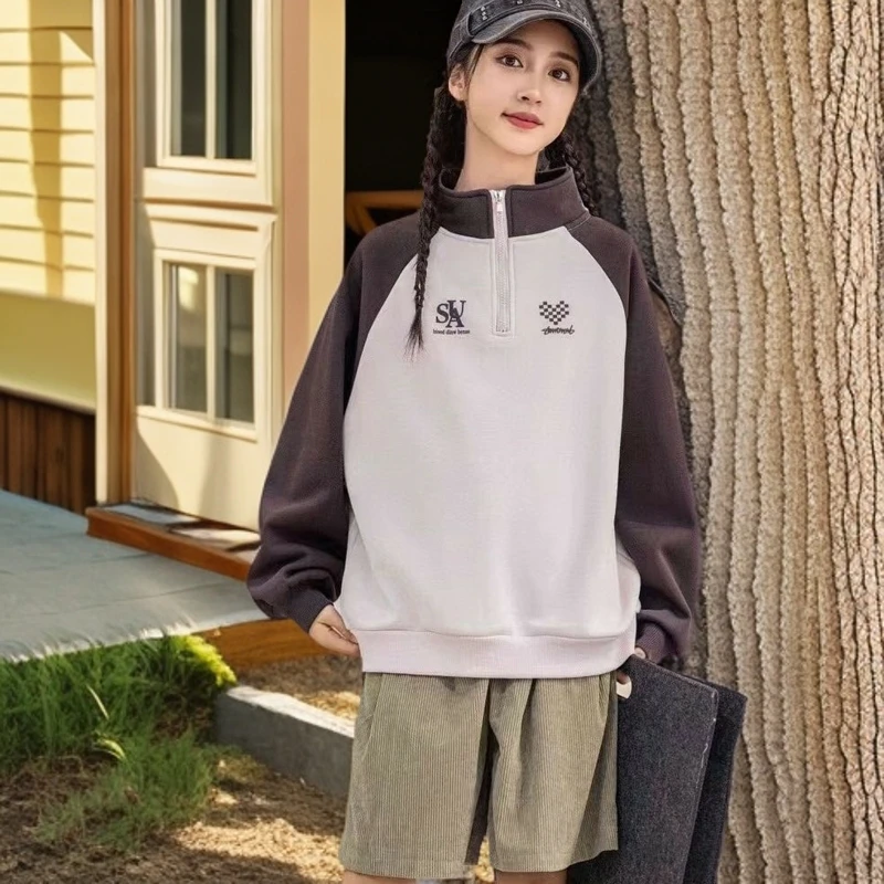 女童春秋薄卫衣时尚休闲百搭款